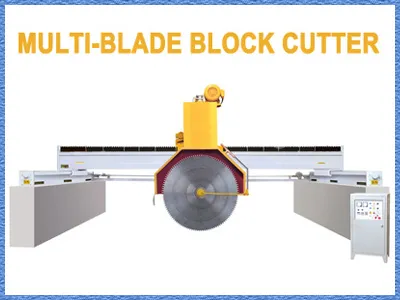 Popular Stone Granite Marble Block Into Slab Cutting Machine with Multi Blades 