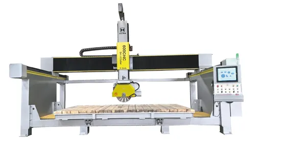 Heavy Duty CE 5 Axis CNC Stone Cutting Machine for Granite Marble Quartz Ceramic Processing Profiling 2.5D Shaping, Automatic Bridge Saw in Europe America 