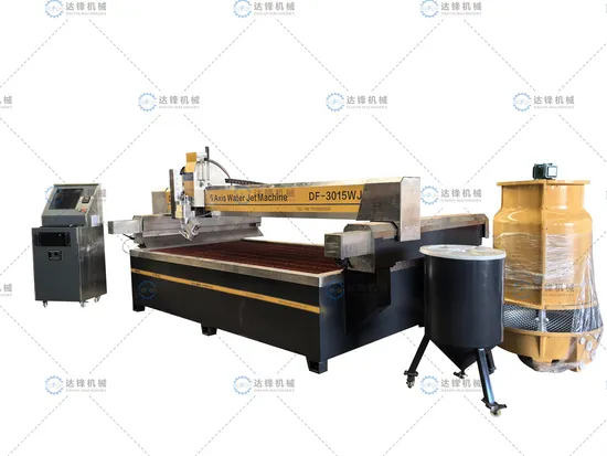Dafon High Pressure CNC Waterjet Cutter High Speed 5 Axis Water Jet Stone Concrete Cutting Machine for Processing Mosaic Stone Countertop Basin 